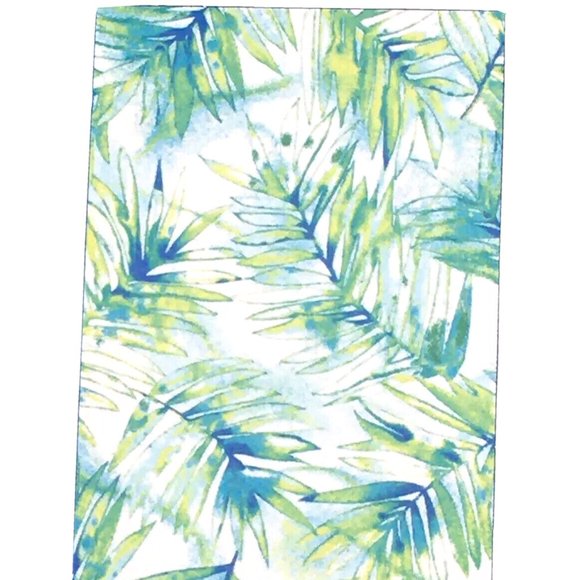 Tommy Bahama Palm Fronds Beach Towel Watercolor Blue Green Tropical Leaf 36x68 - Picture 6 of 10